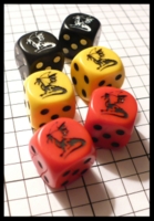 Dice : Dice - 6D - Koplow Dragons Yellow Red and Black Piars - SK Collection buy Nov 2010